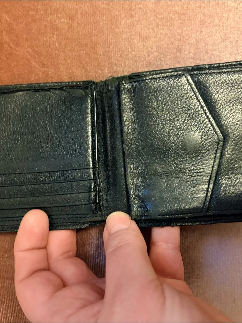 Vintage YSL Yves Saint Laurent Black Leather Men's Bifold Wallet - As Is / Poor